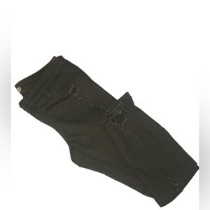Olive Distressed Skinny Jeans Ripped Knee Ankle Raw Hem Casual Size‎ 5